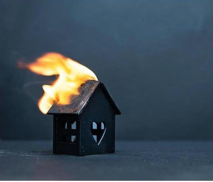 Tiny Wood House On Fire